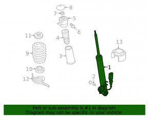 Rear left shock absorber Audi A5 08-16 electric