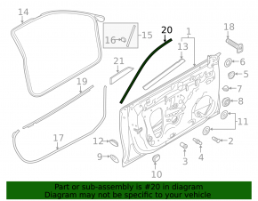 Roof molding seal left Audi A5 F5 17-
