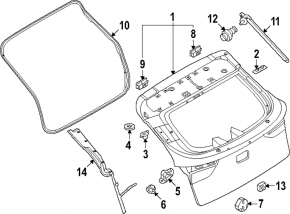 Left tailgate tilt sensor for Nissan Ariya 23-25