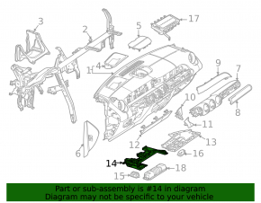Mercedes H247 GLA 20-26 driver's footwell lower dashboard trim