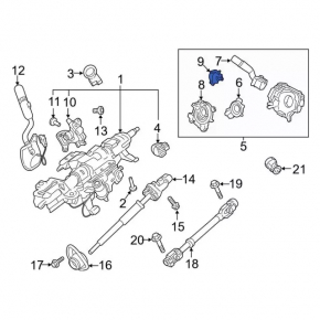 Ford Edge 15-24 Steering Wheel Adjustment Button