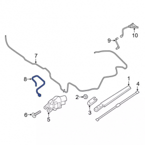 Rear windshield washer nozzle Ford Edge 15-