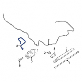 Rear windshield washer nozzle Ford Edge 15-