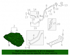 Mazda 6 14-21 2.5 usa Fuel Tank