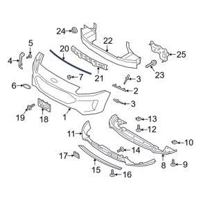 Hood Seal on Bumper Ford Escape MK4 20-22