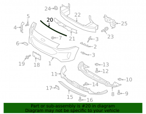 Hood Seal on Bumper Ford Escape MK4 20-22
