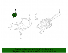 Porsche Cayenne 19-23 Black Steering Wheel Adjustment Joystick