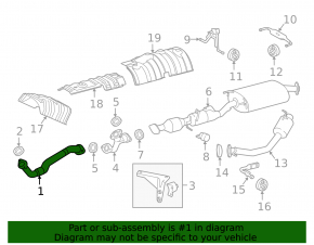 Front exhaust pipe Lexus RX450h 16-22 rusty