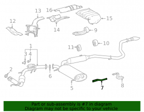 Exhaust Pipe Bracket Front Toyota Sienna 21-25