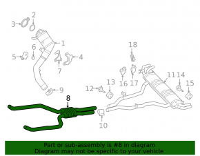 Exhaust line middle part BMW X7 G07 19-22 N63