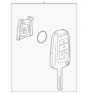 GMC Terrain 10-17 Key Without Electric Tailgate