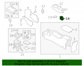 Parking brake button for Nissan Leaf 11-12