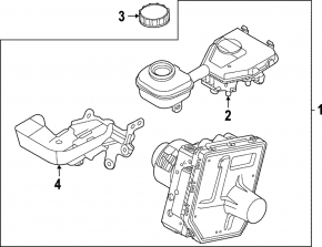 Polestar 2 21 Master Cylinder - Complete with ABS, Reservoir and LHD Cap