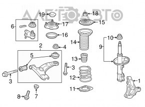 Shock absorber front right Toyota Prius V 12-14 SenSen