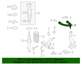 Upper control arm, front right, Lexus GS 13-19 AWD