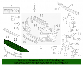 Front bumper guard Audi A6 C7 16-18 rest, worn