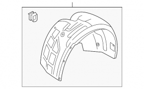 Front left fender liner Audi A7 12-18
