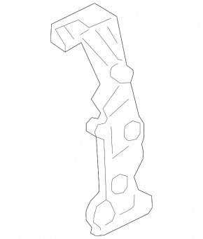 The bracket for the hood lock release handle of the BMW 5 G30 17-23 interior has a broken mount