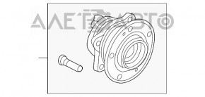 Front hub left Hyundai Santa FE Sport 13-18 AWD