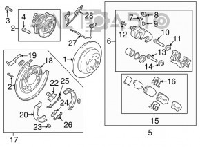 Front right hub Kia Sorento 10-15