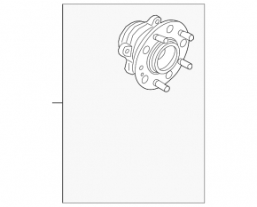 Rear left hub Hyundai Tucson 22-26 FWD with Park Assist