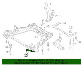 Front subframe bracket right Nissan Leaf 18-