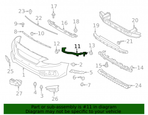 Front bumper mount under headlight right Subaru Impreza 17-23 GK