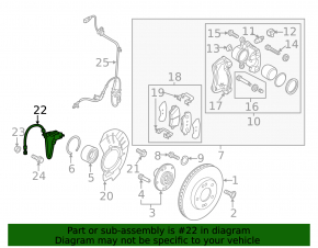 Front right brake hose Kia Soul 14-19
