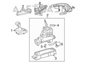 Automatic transmission handle with shifter cover VW Jetta 11-14 USA TDI, hybrid