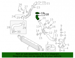 Intercooler pipe left fifth Audi Q3 8U 15-18 CCTA