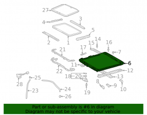 Lexus RX300 98-03 sunroof assembly