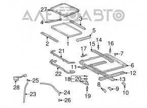 Lexus RX300 98-03 sunroof assembly