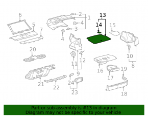 Central trunk floor Lexus GS450h 06-08 handle mount broken