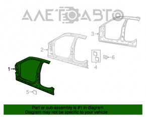 Body pillar center left Chrysler 300 11-23
