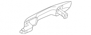 Honda Civic XI FE/FL 22-26 Keyless Outer Front Left Door Handle