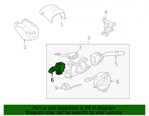 Steering column switch left Lexus RX300 98-03