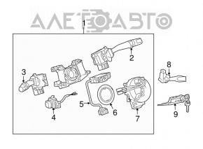 Steering column switch left Lexus RX300 98-03