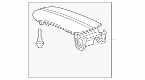Armrest Chevrolet Malibu 16 - leather, gray, dry-cleanable