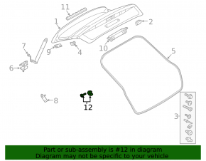 Left tailgate bumper for Audi E-Tron 19-23