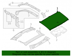 Metal roof for Audi A3 22-26 with sunroof