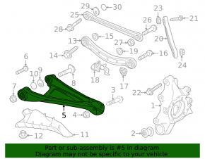 Lower rear left control arm Porsche Cayenne 958 11-17
