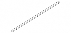 Molding door-glass center front left Porsche Cayenne 958 11-17 chrome