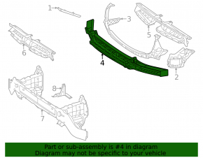Mercedes W167 GLE 24-26 front bumper absorber