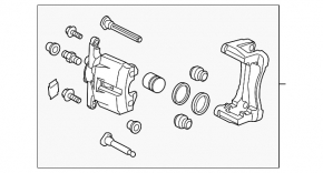 Front right caliper assembly for Mazda CX-3 16-21 FWD