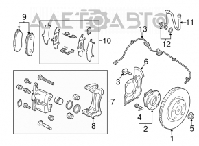 Front right caliper Mazda 3 14-18 BM rusty