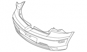 Naked rear bumper Mazda3 03-09 HB Sport