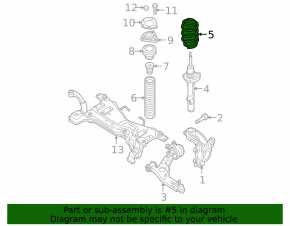 Front right spring Mazda3 2.3 03-09