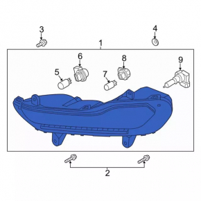 Right turn signal Ford Escape MK3 13-16 prerest white with fog lights