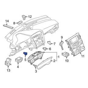 Boot release button Ford Fusion mk5 13-20