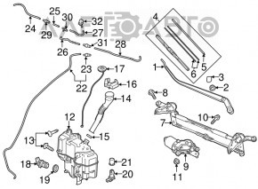 Left wiper arm Mazda 6 13-17